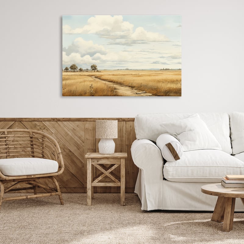 Stupell Path Through Vast Grassland Canvas Wall Art Design By LSR Creative Studio