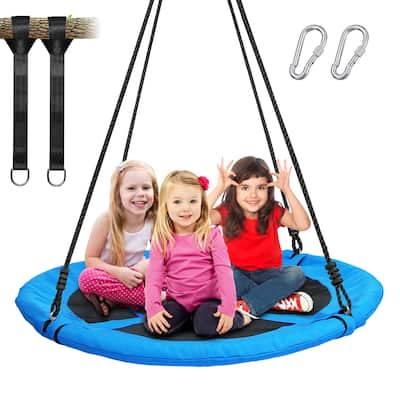 700lb 40 Inch Saucer Tree Swing for Kids with 2pcs Tree Hanging Straps