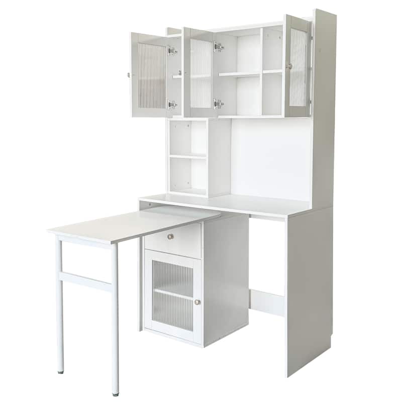 Computer Desk with Hutch & Bookshelf
