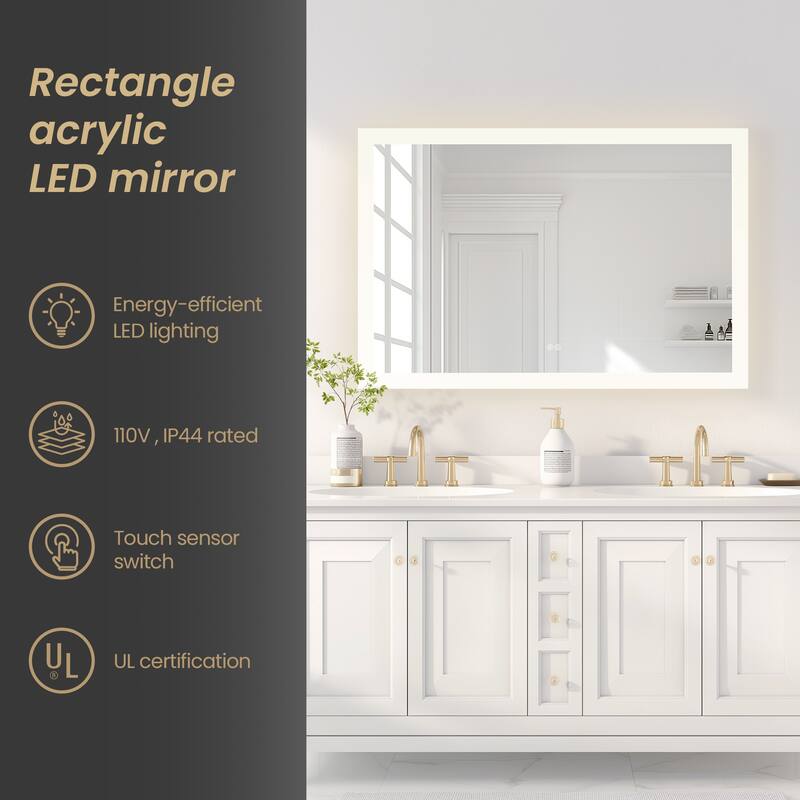 Beijing Rectangular Frameless LED Wall Bath Vanity Mirror