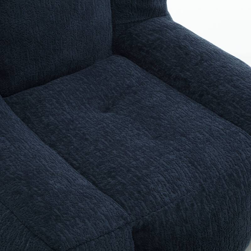Oaks Aura Fluffy Bean Bag Chair, Super Soft Lazy Sofa Chair With Memory Foam And Ottoman, Indoor Modern Bean Bag Chair