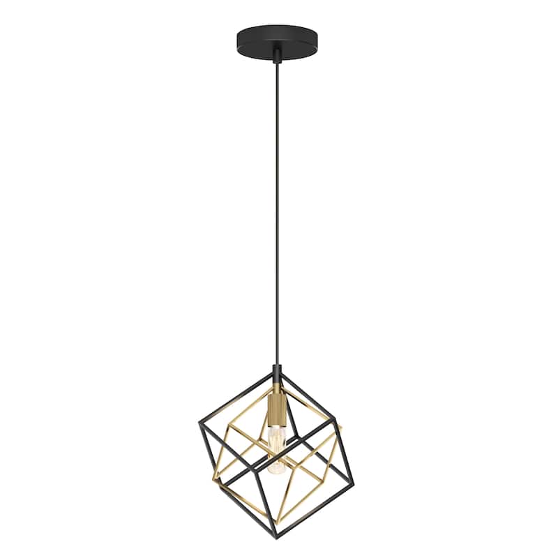 Artika Imperium Small Pendant Ceiling Light, Black & Gold