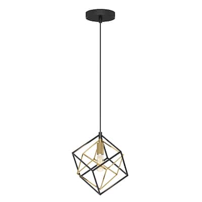 Artika Imperium Small Pendant Ceiling Light, Black & Gold