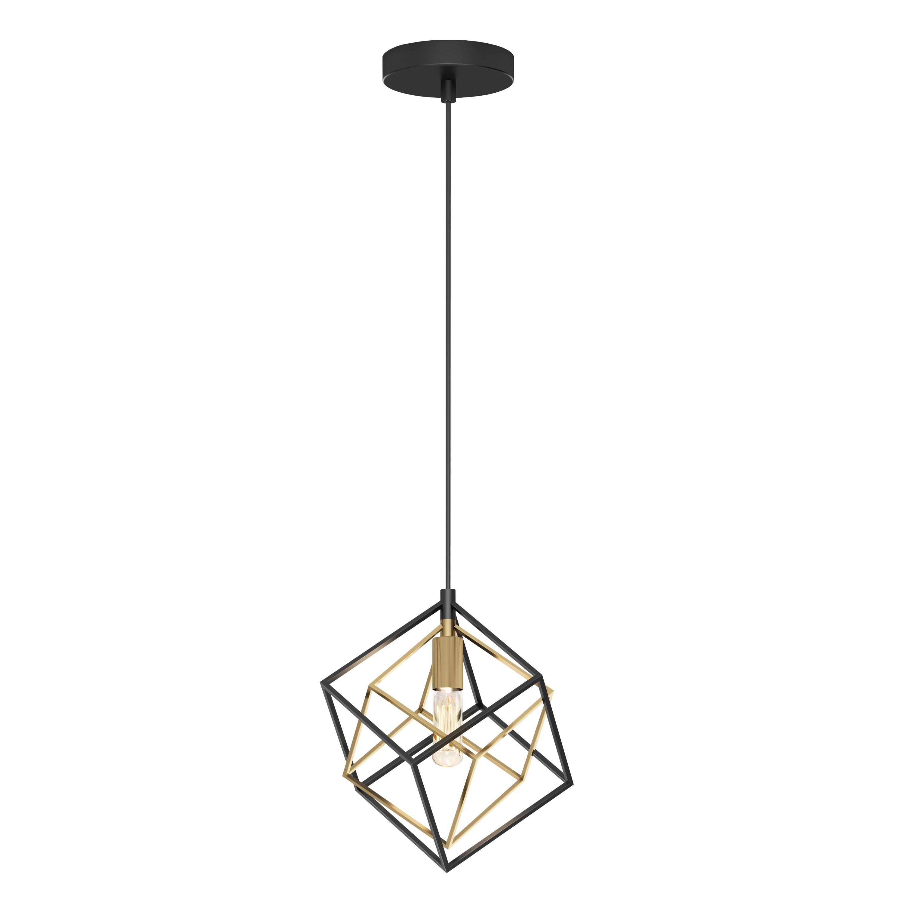 Artika Imperium Small Pendant Ceiling Light, Black & Gold