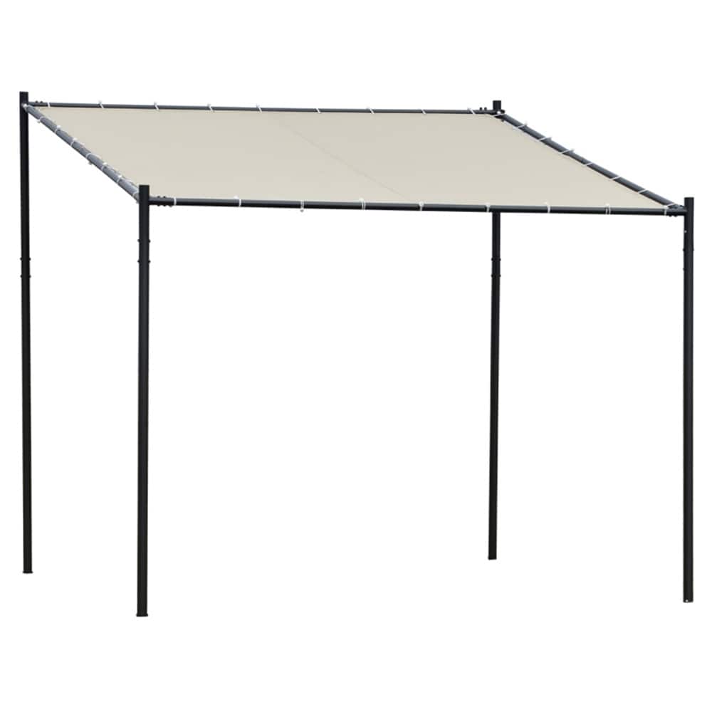 Premium Wall Mounted Gazebo with Steel Frame and PVC Coated Polyester Canopy for Patio Garden or Terrace Shade