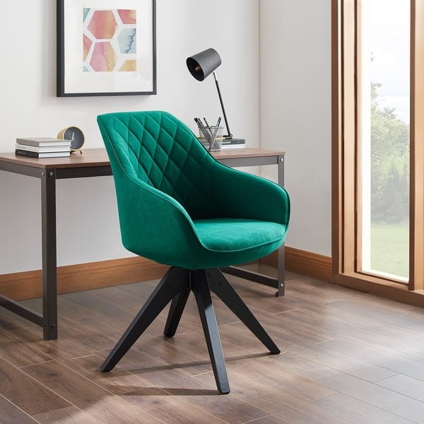 Art Leon Classical Swivel Office Accent Arm Chair With Wood Legs On Sale Overstock 28000700