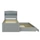 preview thumbnail 15 of 17, Twin XL Size Platform Bed with Storage LED Headboard, Charging Station, Twin Size Trundle and 2 Drawers