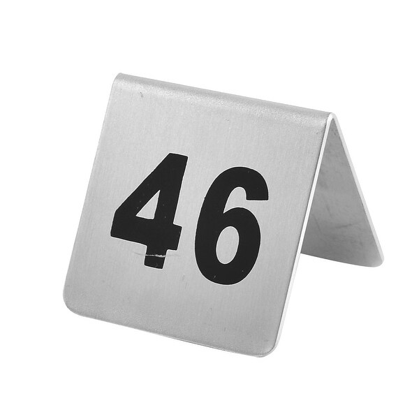 Shop Restaurant Stainless Steel Free-standing Number 46 Table Sign ...