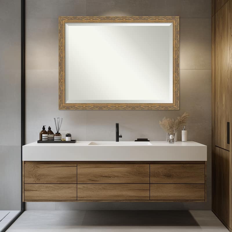Filigree Beveled Framed Bathroom Vanity Wall Mirror