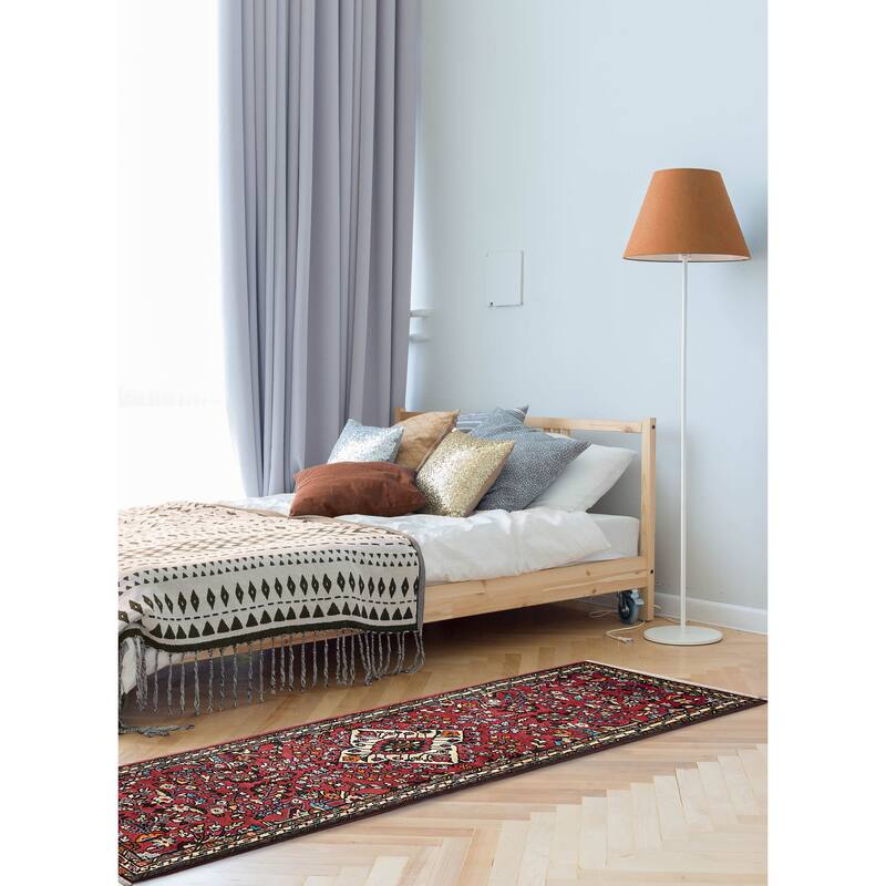 ECARPETGALLERY Hand-knotted Anadol Dark Red Wool Rug - 2'8 x 8'9