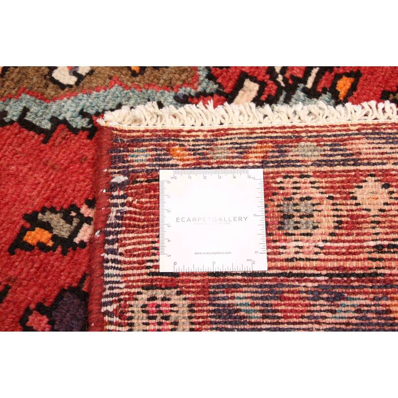 ECARPETGALLERY Hand-knotted Andelz Red Wool Rug - 3'5 x 9'9