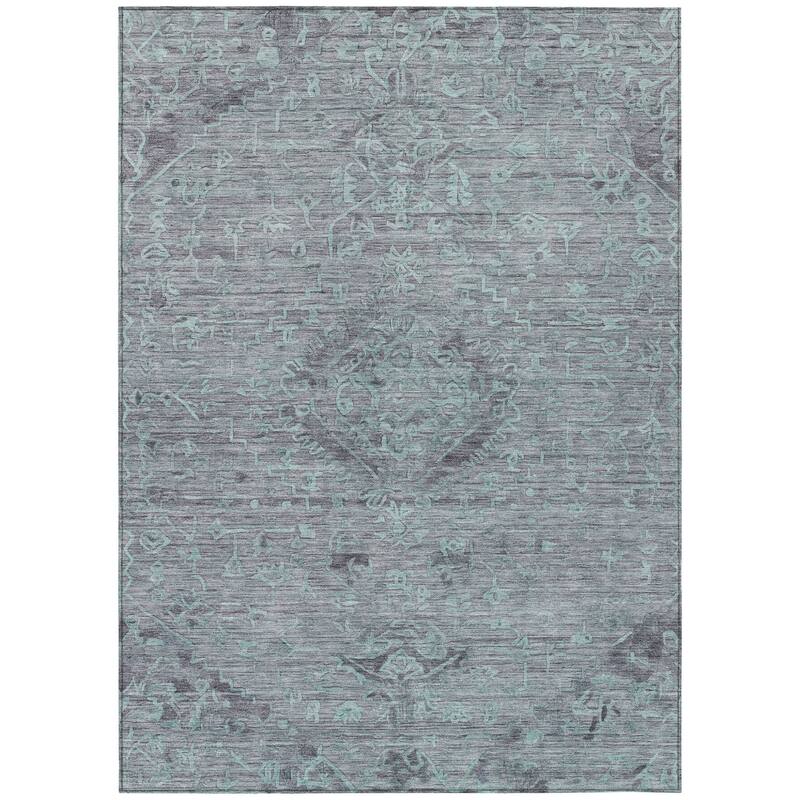HomeRoots Floral Traditional Rectangle Outdoor Rug