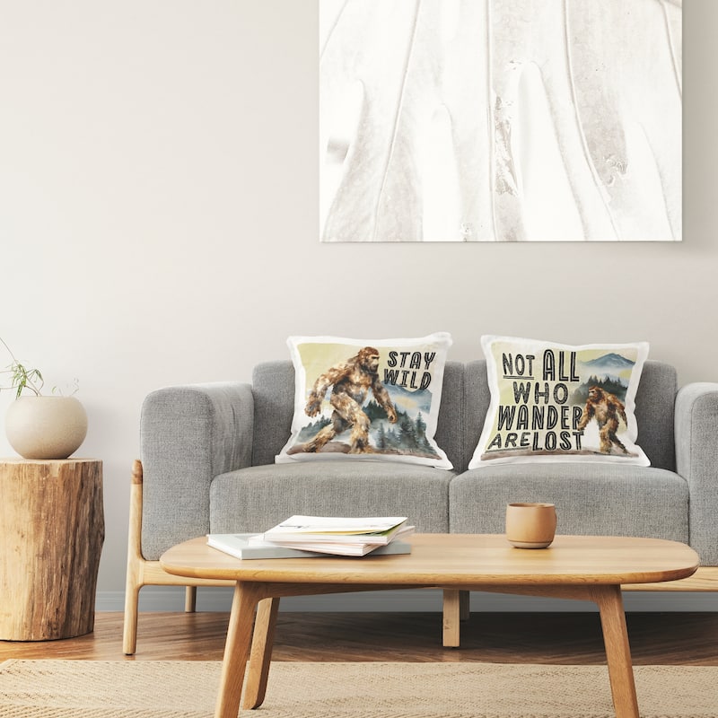 Stupell Wild Mythical Creature Quotes Decorative Printed Throw Pillow Design by Nicole DeCamp (Set of 2)