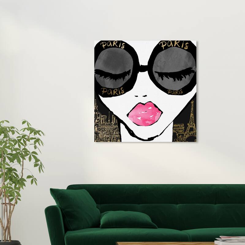 Wynwood Studio Canvas Fashion and Glam Ready For Paris Gold Gold and Glam Wall Art Canvas Print - 30 x 30