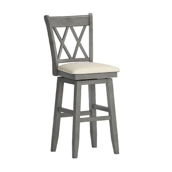 Eleanor Double X Back Wood Swivel Bar Stool By Inspire Q Classic On Sale Overstock 20457171