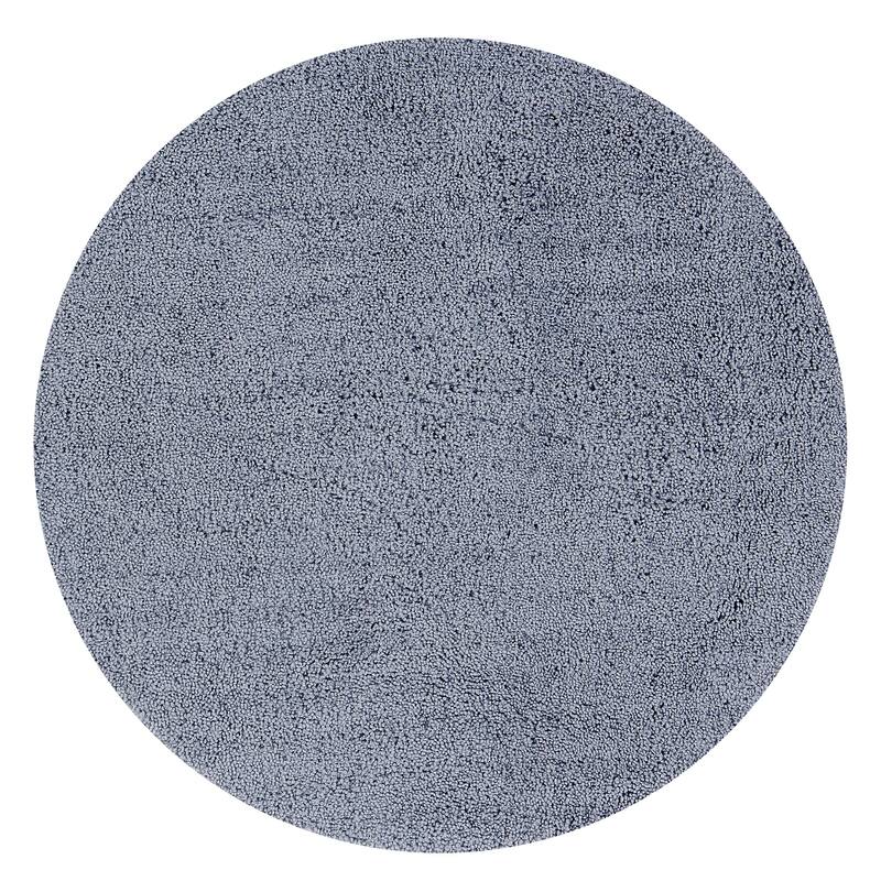Better Trends Bath Rug 100% Micro Polyester Tufted Anti-Skid Latex Backing Bathroom Rugs for Shower, Sink Bath Mats Micro Plush - 30" Round - Gray