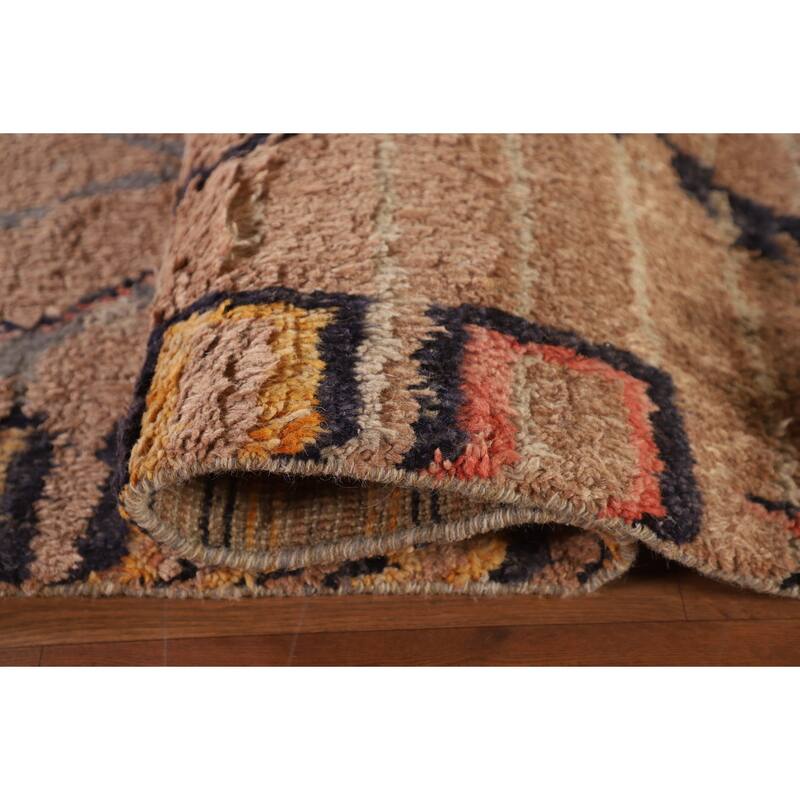 Plush Moroccan Oriental Area Rug Hand-Knotted Wool Carpet - 8'11" x 13'0"