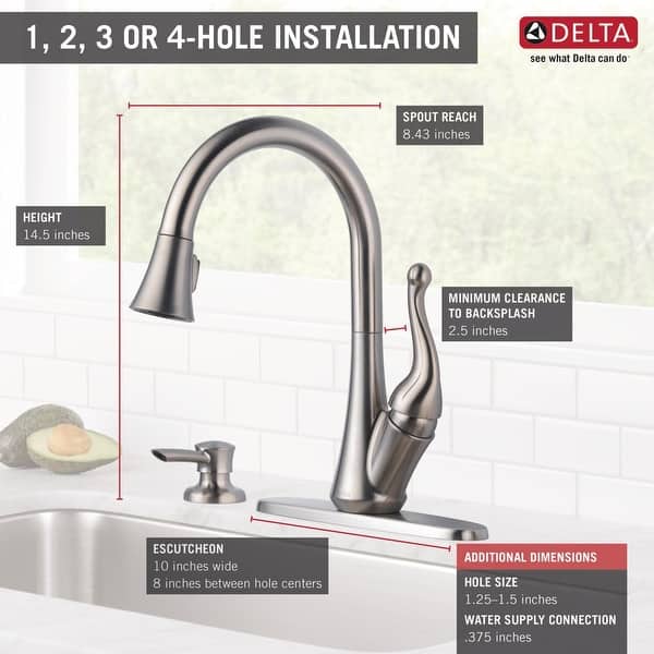Shop Delta 16968 Sd Dst Talbott Pull Down Kitchen Faucet With Magnetic Overstock 16802798
