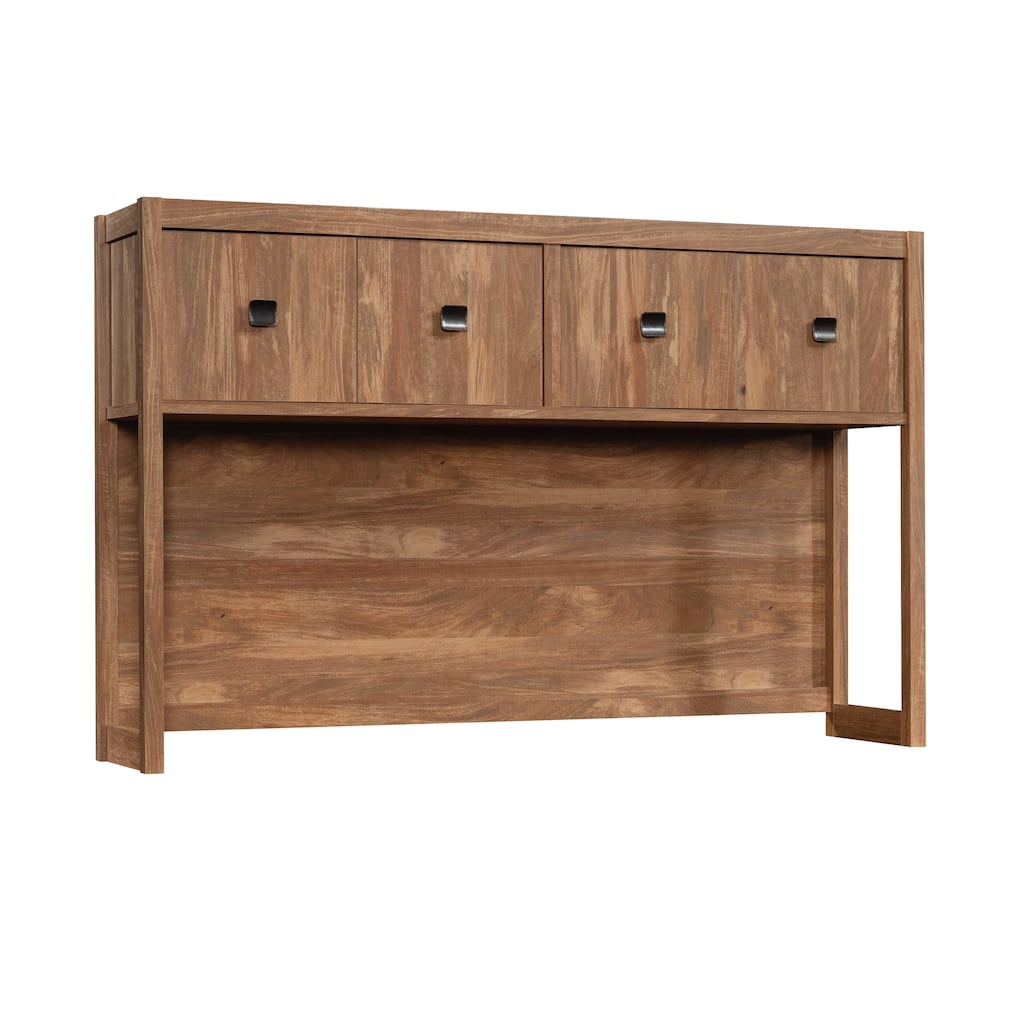 Wood Hutch with Concealed Storage, Brown - 65.95" W x 14.09" D x 42.21" H