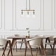 preview thumbnail 6 of 12, Farmhouse Rustic 3-light Linear Chandelier Clear Glass Island Lights for Dining Room