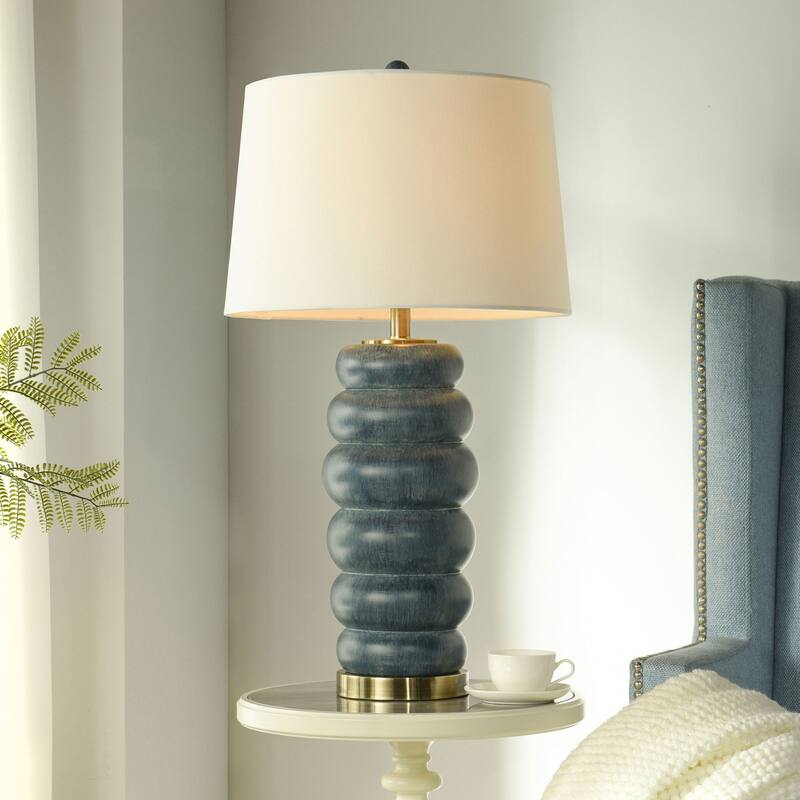 StyleCraft Lizzie Table Lamp - White Linen Shade