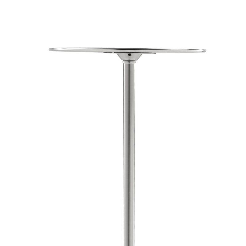 8 in. Silver Round Metal End Table, Sturdy Build End Side Table for Living Rooms