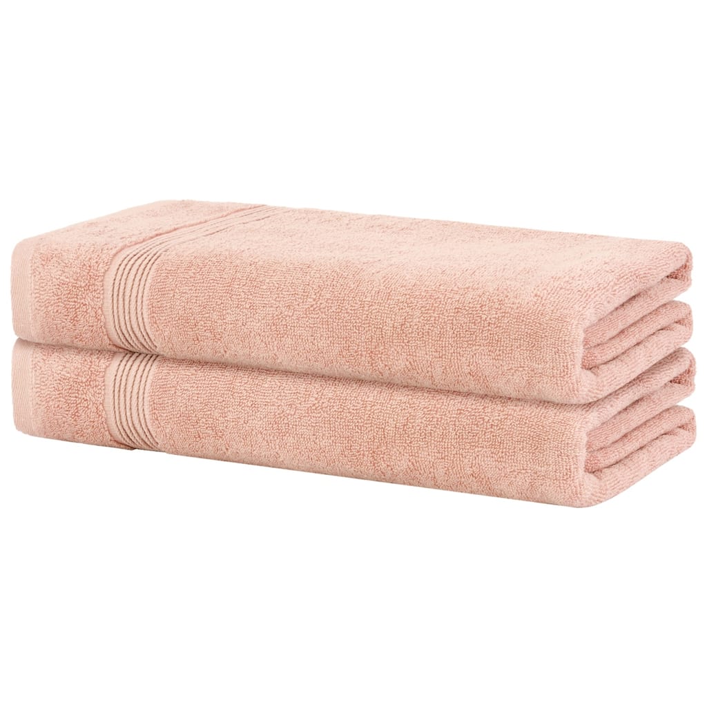 Soft Bath Towels, 2 Pack Stripes Large Bathroom Towels Set Highly Absorbent Towels for Bathroom 28" x 56"