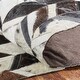 preview thumbnail 8 of 8, Pelle Leather Mosaic Chevron Abstract-Edged Area Rug