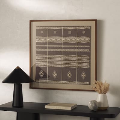 SAFAVIEH Home Zarra 30-inch Brown Framed Textile Art