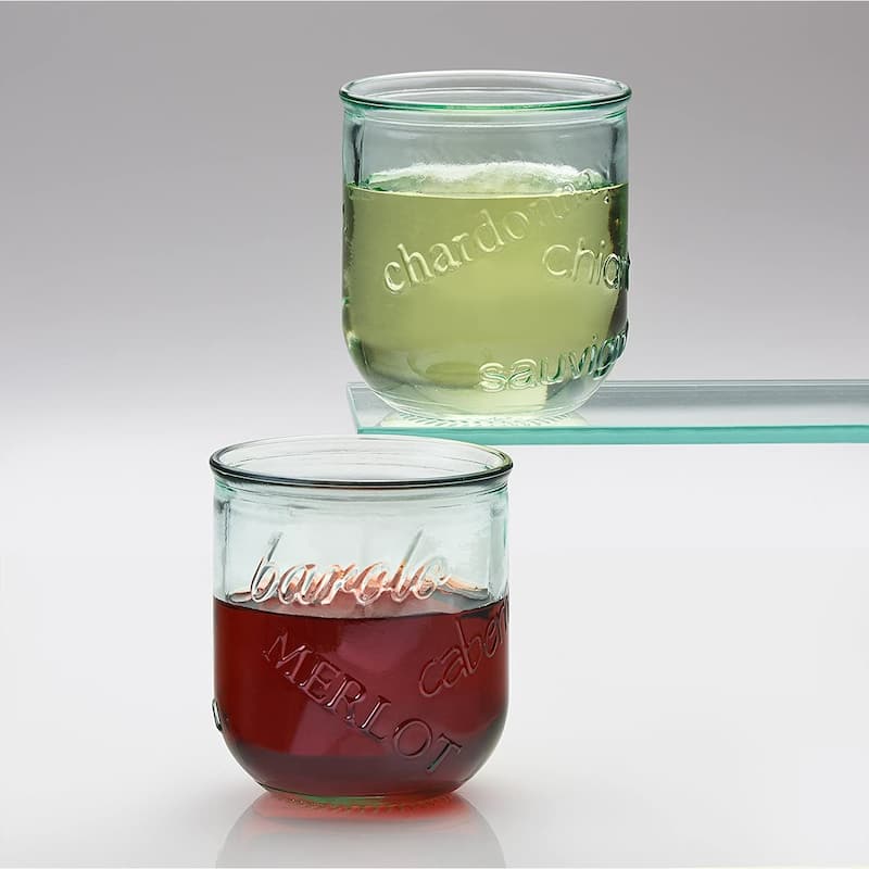 Amici Home Italian Recycled Vino Stemless Glass