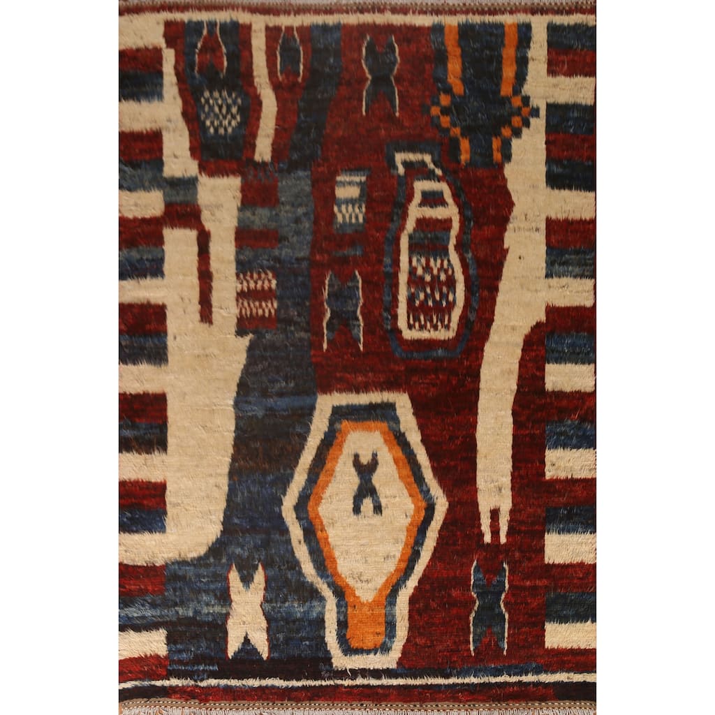 Tribal Geometric Moroccan Wool Area Rug Hand-knotted Oriental Carpet - 8'2" x 10'3"