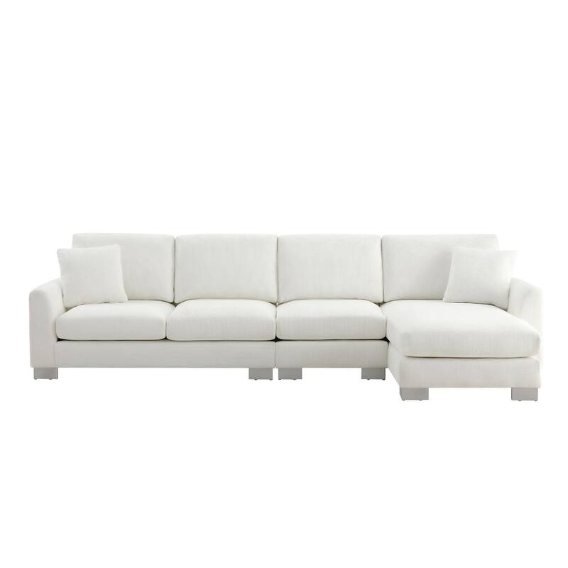Oversized Sectional Couch with Chaise Lounge, L-shaped Chenille Sectional Sofa for Living Room,Apartment,Office