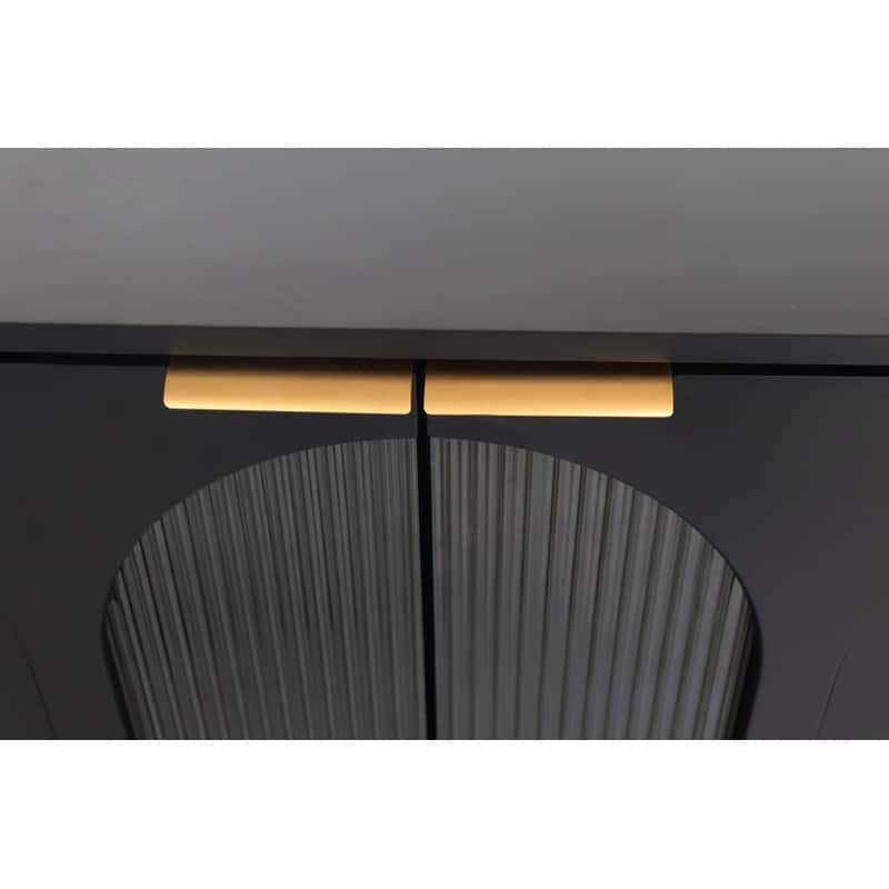59'' Modern Wood Storage Sideboard Cabinet with 4 Glass Doors for Living/Dining Room