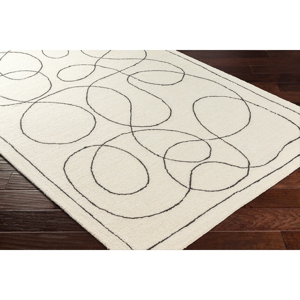 Davallia Handmade Modern Contours Wool Area Rug - Bed Bath & Beyond ...