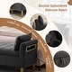 preview thumbnail 34 of 38, 66"W Teddy Storage Bench for Bedroom End of Bed with Arm and Two Pillows