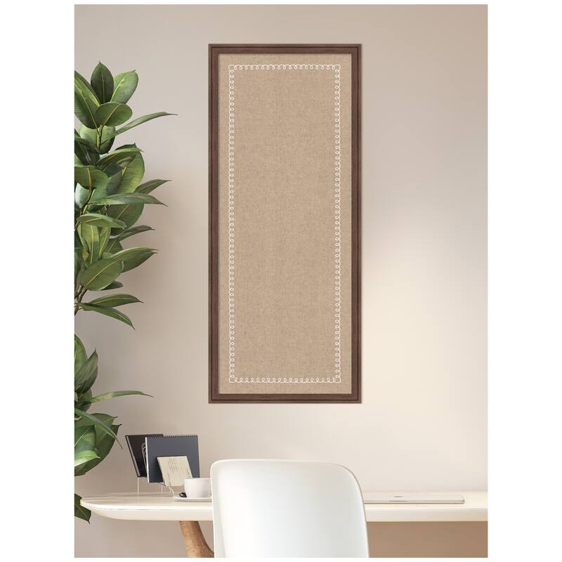 Kate and Laurel Pinboard White Scalloped Edge