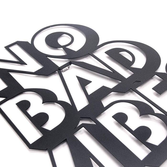 No Bad Vibes Metal Wall Art - Home Office and Living Room Decoration