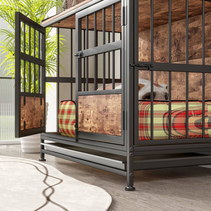 Wooden Dog Crate Furniture,Multi-function Dog Crate