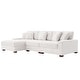 preview thumbnail 122 of 132, 118" W Corduroy L-shape Modular Sectional Sofa with Pillows