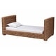 preview thumbnail 1 of 8, Rhinos Handwoven Seagrass Daybed - Twin Size Coastal Boho Bed Frame with Basketweave Design Light Brown