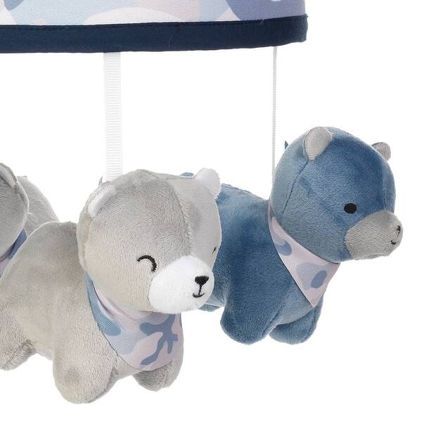 Shop Lambs Ivy Blue Camo Camouflage Gray Bear Musical Baby Crib