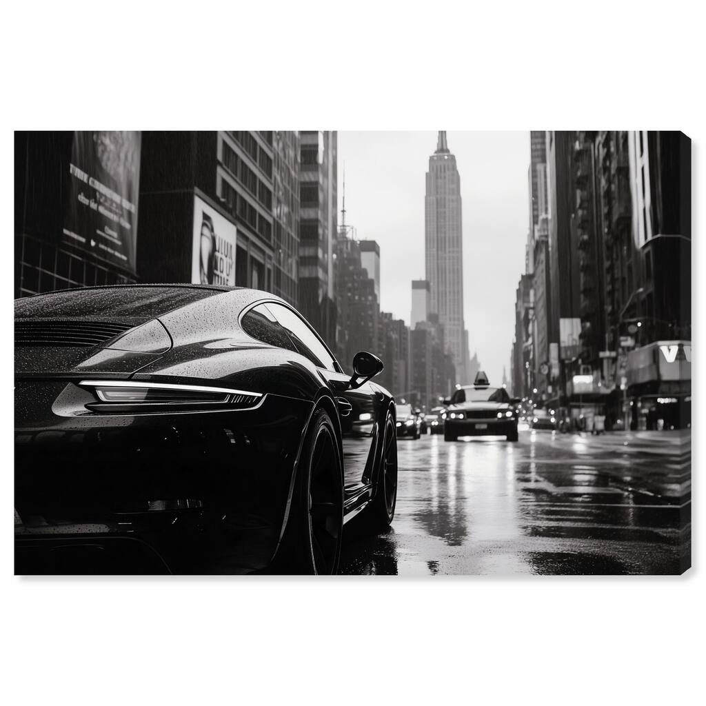 Rainy Day New York Canvas by Art Remedy, Gallery Wrapped