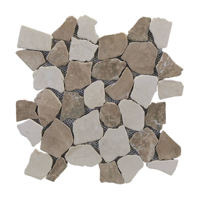 Full Eclectic 18 in. x 18 in. Marble Tumbled Wall and Floor Tile