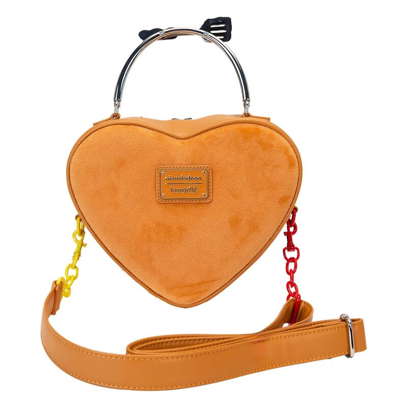 Spongebob Squarepants Krabby Patty Plush Heart Figural Crossbody Bag