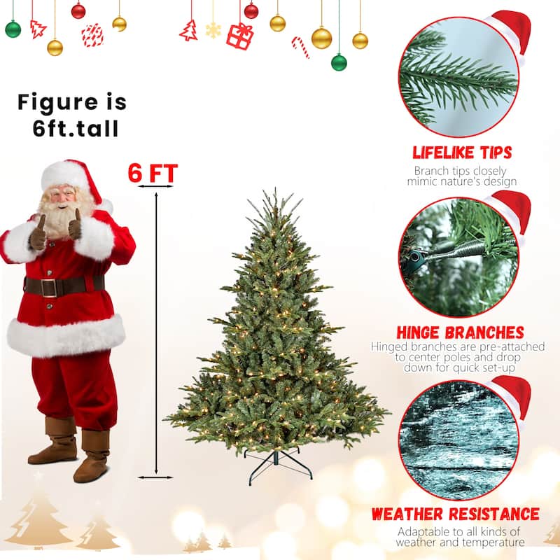 Pre-lit Artificial Christmas Tree - N/A
