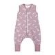 preview thumbnail 1 of 3, 100% Organic Cotton 1.0 Tog Sleeping Bag with Legs Sleeveless Wearable Blanket- Feather Mauve