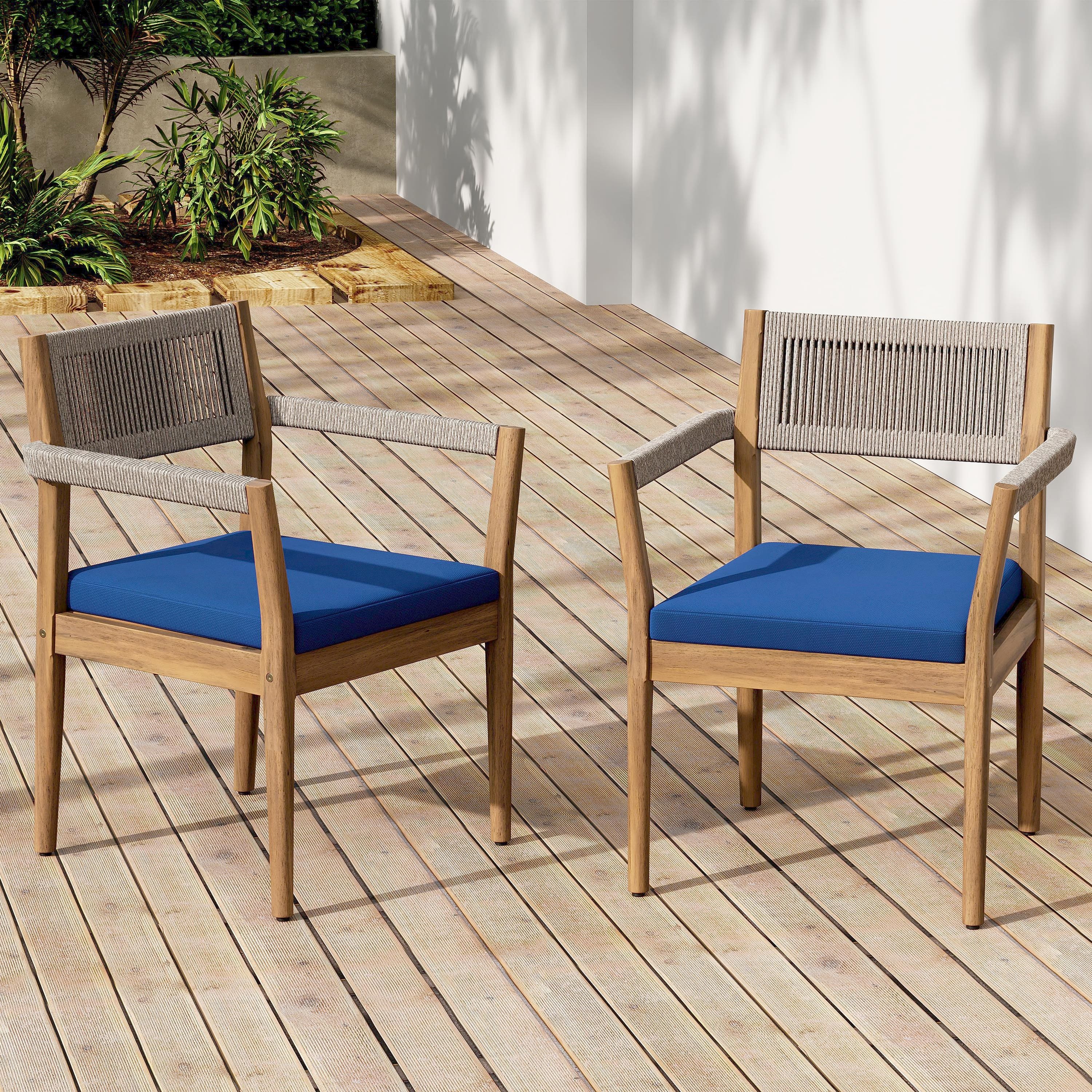 Option Teak Look + Navy Cushion + 2 Piece