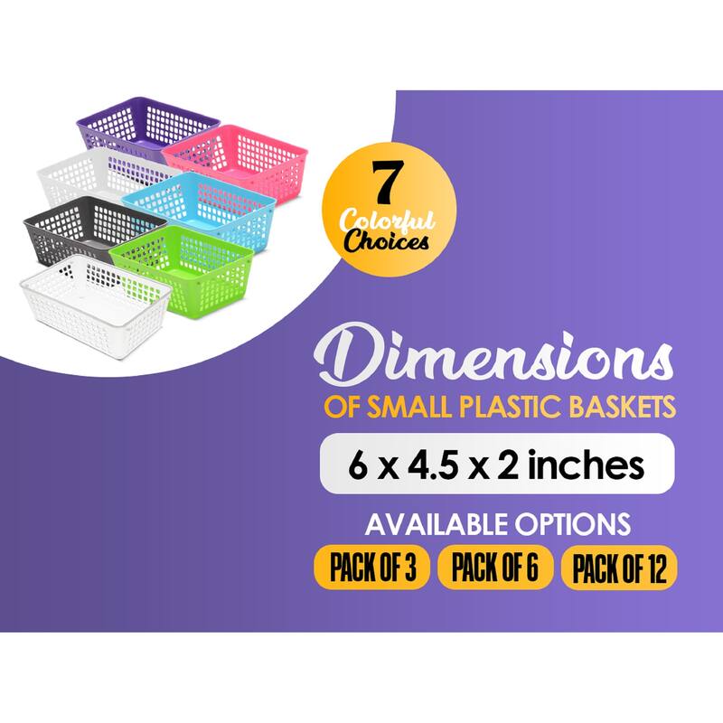 Small Plastic Storage Basket for Organizing Kitchen Pantry, countertop