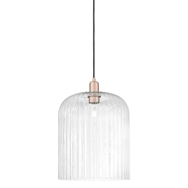 Innovations Lighting 716-1P-18-12 Bridal Veil Pendant Bridal Veil 12" - Antique Copper / Clear