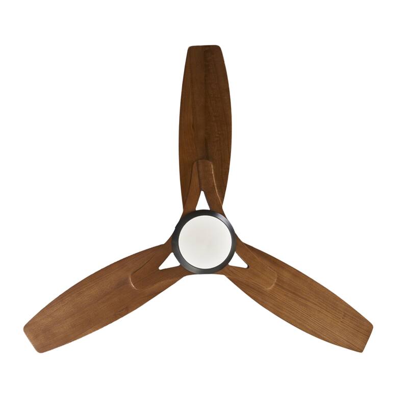 52 in. Indoor/Outdoor Brown Retro 5-Palm Leaf Shaped Blades Tropical Ceiling Fan without Light